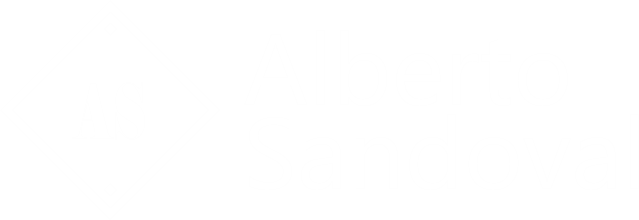 Alberto Sandoval Logo White